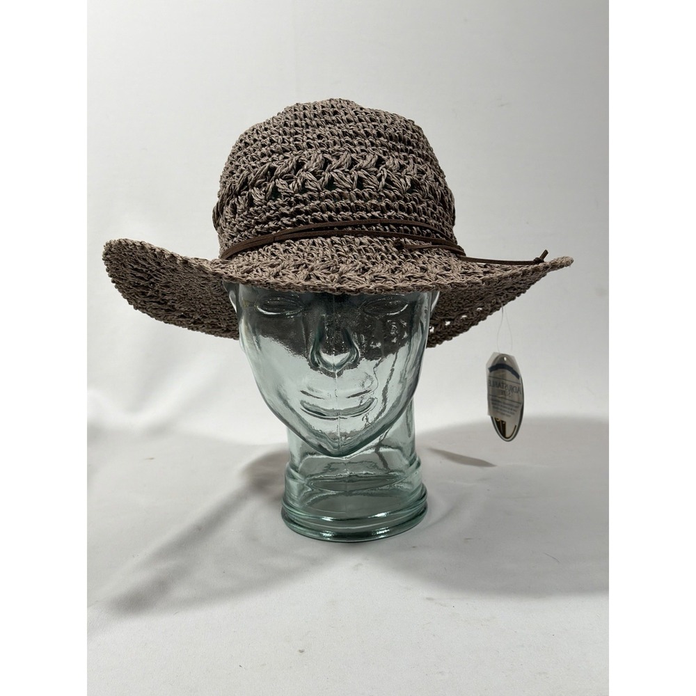 Scala Straw Western Hat One Size Paper Braided Coastal Rancher Boho Festival